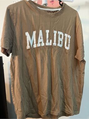 Denim & Flower Malibu Graphic Tee in Brown